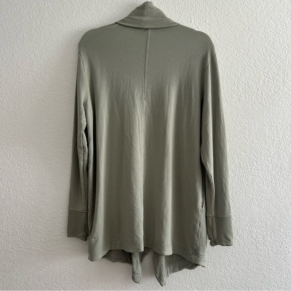 Athleta Nirvana Pranayama Minimalistic Mint Green Wrap Tencel Modal Cardigan - Picture 11 of 13